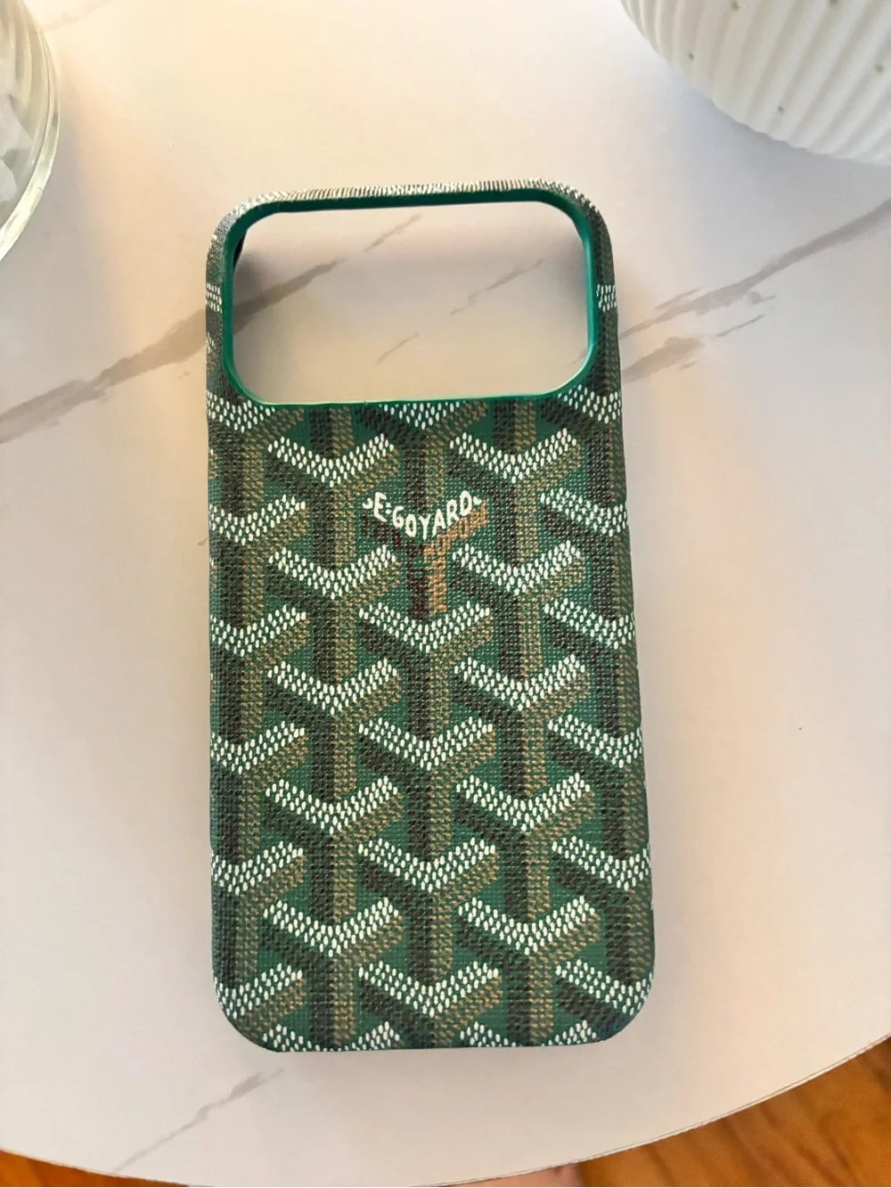 Green Patterned Designer-Style Phone Case 17promax